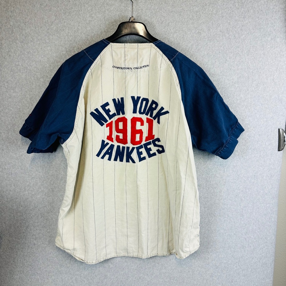 Cooperstone Collection Mirage XXL NYC Yankees Button Up Jersey Shirt 1961 - Picture 7 of 13